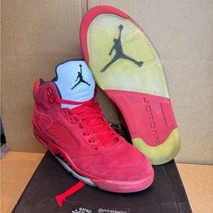 Jordan 5 Red Suede